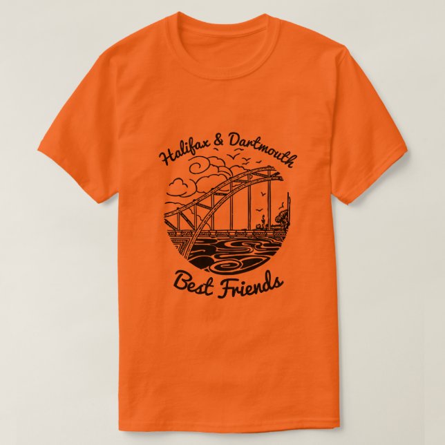 Camisa de los mejores amigos de Halifax Dartmouth (Diseño del anverso)