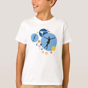 Camisa de los niños - círculos del patín de hie