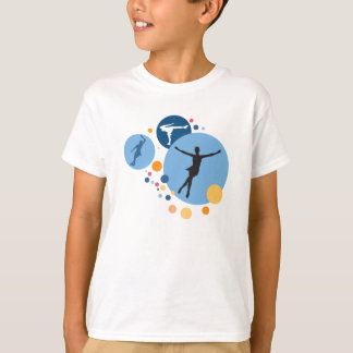 Camisa de los niños - círculos del patín de hielo