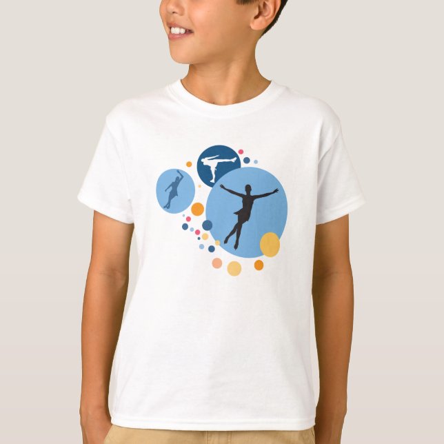 Camisa de los niños - círculos del patín de hielo (Anverso)