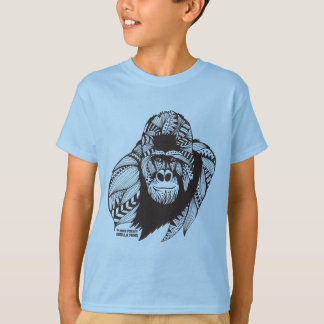 Camisa de los niños para el fondo del gorila de