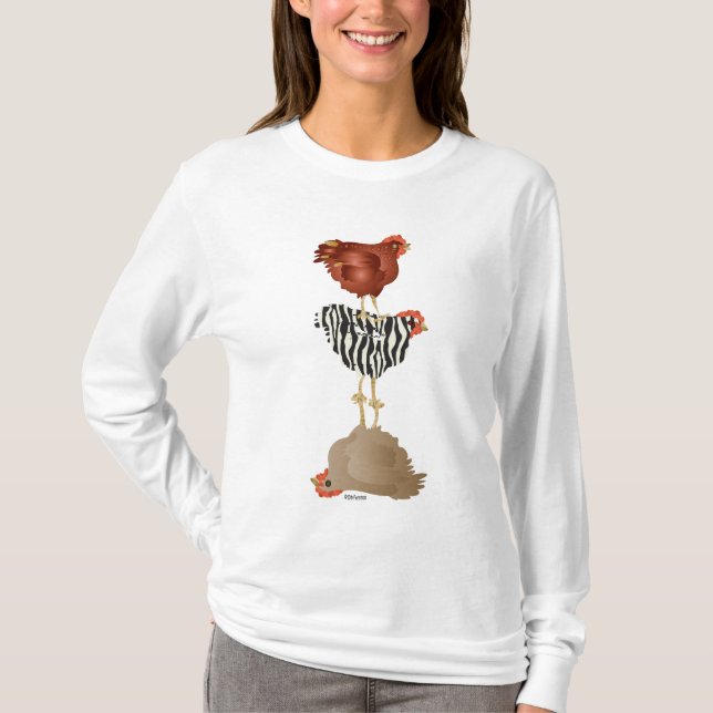 Camisa de los pollos del patio trasero del (Anverso)