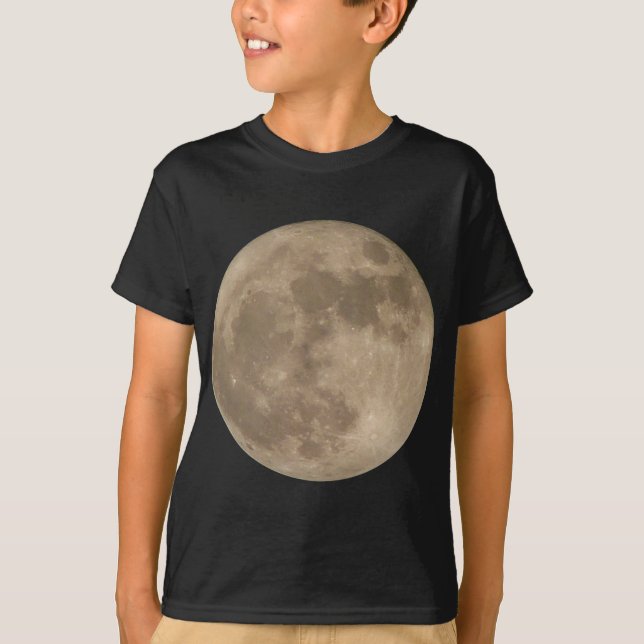 Camisa de luna de niño camiseta de luna llena de m (Anverso)