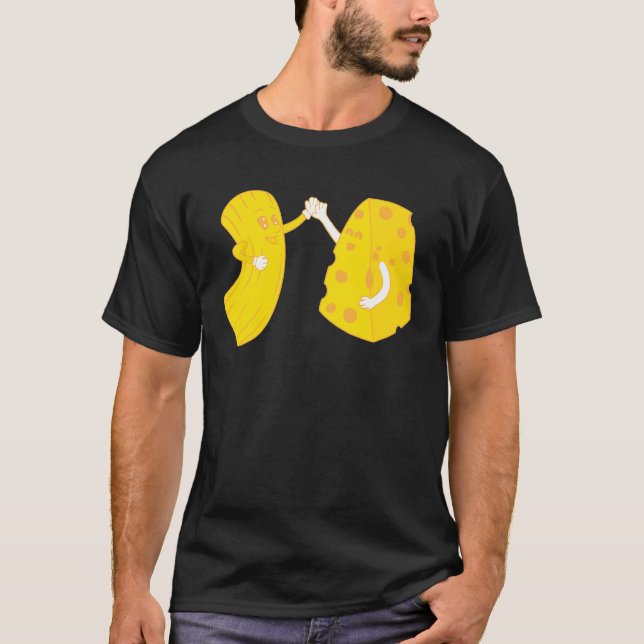 Camisa de Mac Cheese de Alta Mano Macarrones con Q (Anverso)