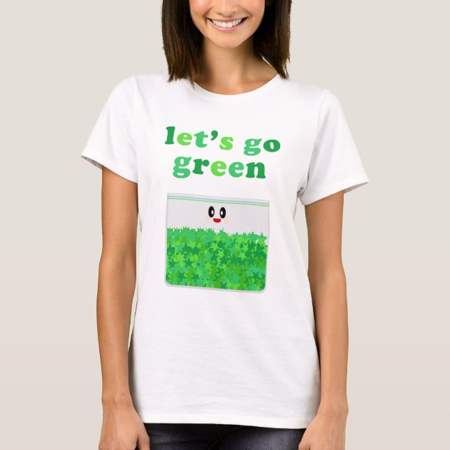CAMISA DE MACETA KAWAII VAMOS VERDE (Anverso)