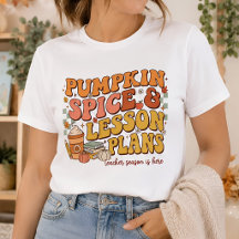 Camisa de Maestra de Pumpkin Spice & Planes de Lec
