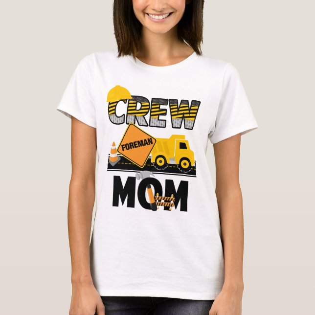Camisa de mamá de la construcción | Camión camione (Anverso)
