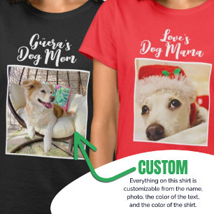 Camisa de mamá de perro personalizado con foto per