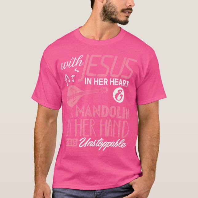 Camisa De Mandolin Con Jesús En Su Corazón Mandoli (Anverso)