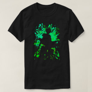 Camisa de Manga del animado de la salpicadura de