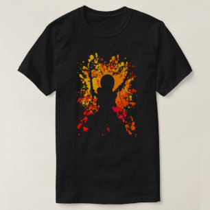 Camisa de Manga del animado de la salpicadura de