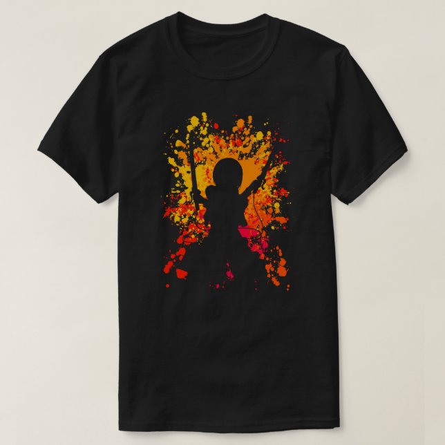 Camisa de Manga del animado de la salpicadura de (Diseño del anverso)