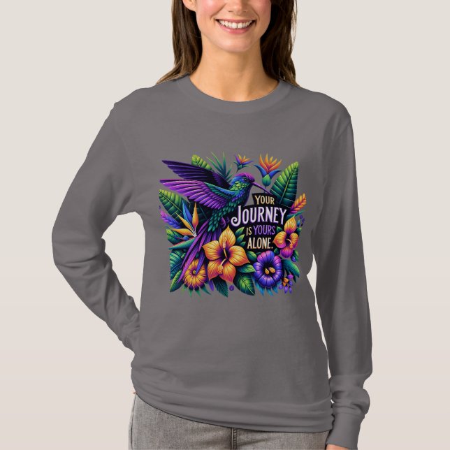 camisa de manga larga, camisa de cita inspiradora, (Anverso)
