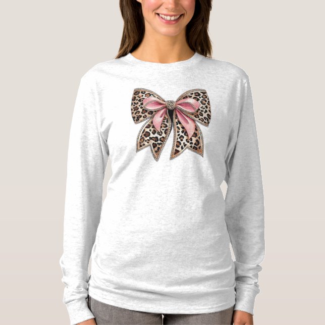 Camisa de manga larga con estampado de leopardo y  (Anverso)