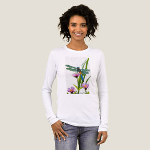 Camisa de manga larga con flores de libélula