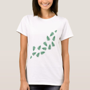 Camisa de manga larga con plantas de helecho verde