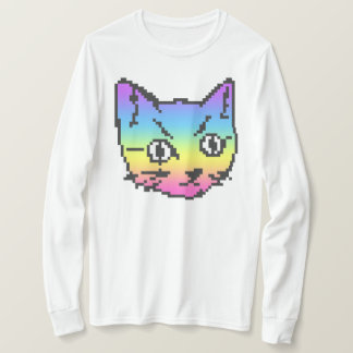 CAMISA DE MANGA LARGA DE GATO KITTY PIXEL ART DE V
