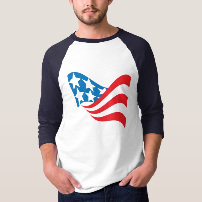 Camisa de manga larga de la bandera americana (Anverso)