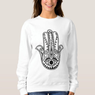 Camisa de manga larga de la mano de Hamsa para muj