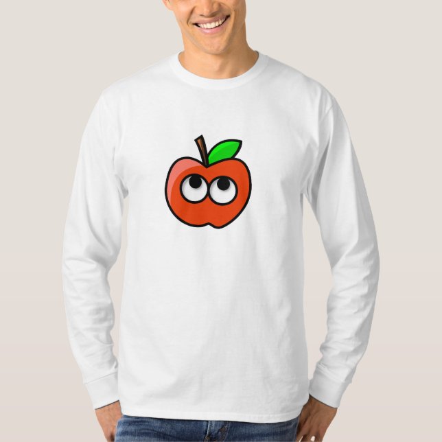 camisa de manga larga de la manzana tonymacx86 (Anverso)