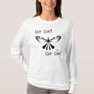 Camisa de manga larga de las señoras del Caw del