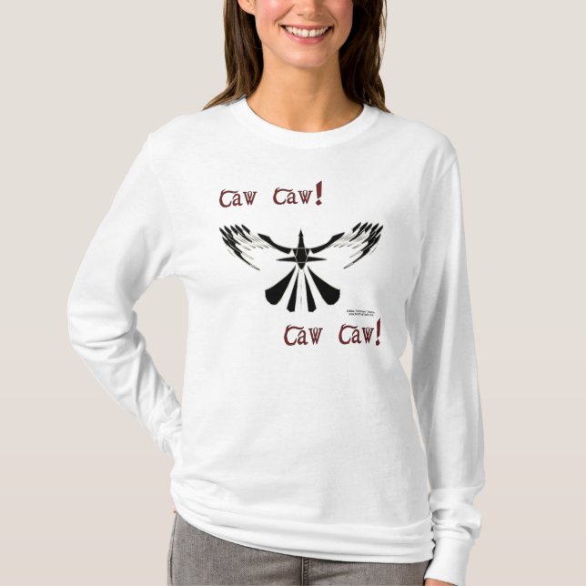 Camisa de manga larga de las señoras del Caw del (Anverso)