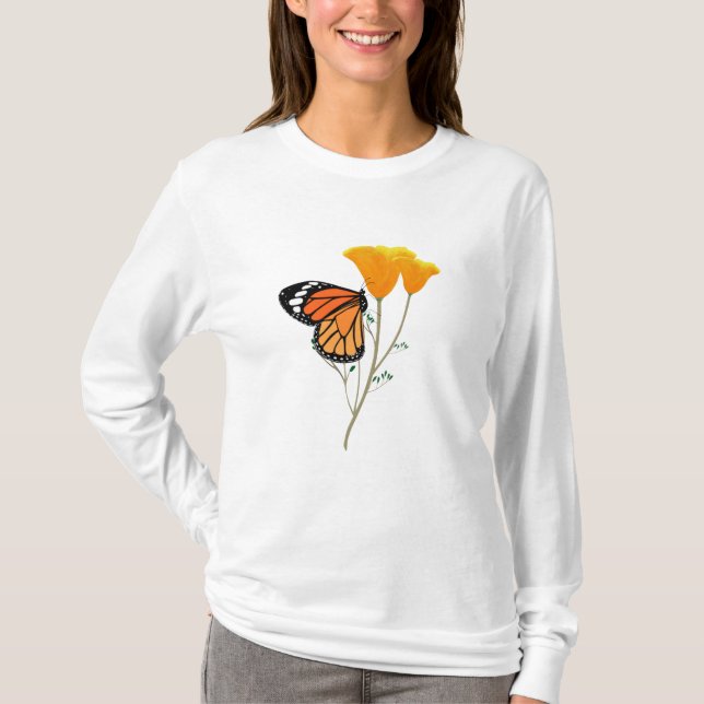 Camisa de manga larga de mariposa monarca (Anverso)