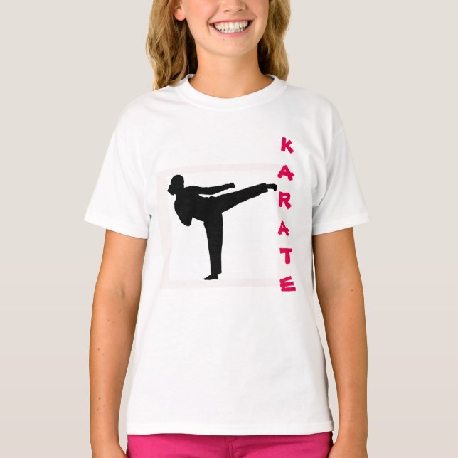 Camisa de manga larga del chica del karate (Anverso)