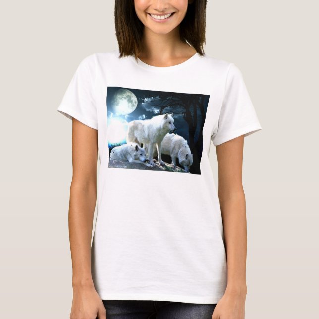 Camisa de manga larga llena de la luna del lobo (Anverso)