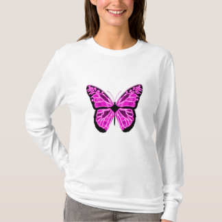 Camisa de manga larga para mujer con mariposa
