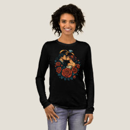 Camisa de manga larga para pareja de novios románt