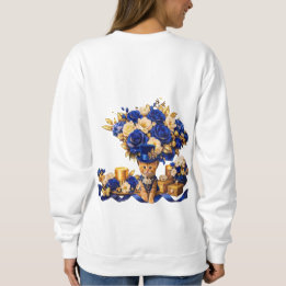 Camisa de manga larga Royal Blue Rose Kitten