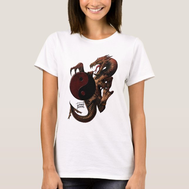 Camisa de manga larga Ying Yang Dragon (Anverso)