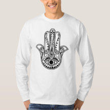Camisa de mano de Hamsa con manga larga