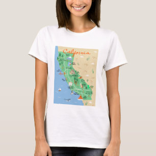 Camisa de mapa de California