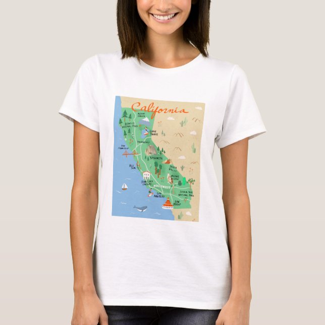 Camisa de mapa de California (Anverso)