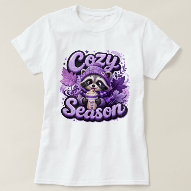 Camisa de mapache de otoño acogedor, deliciosa esp (Diseño del anverso)