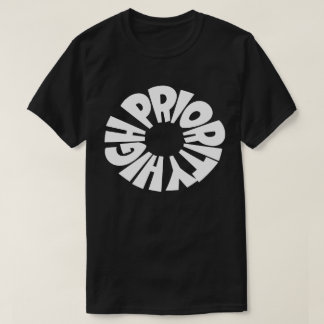 Camisa de marca negra de alta prioridad