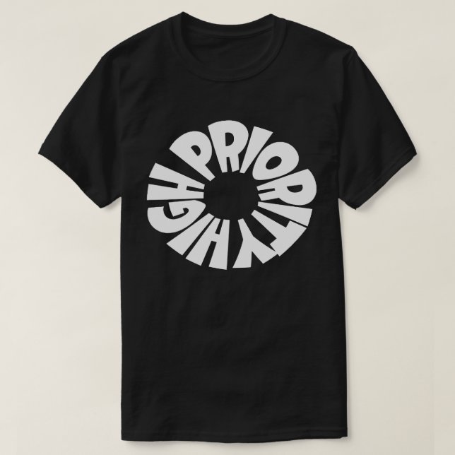 Camisa de marca negra de alta prioridad (Diseño del anverso)