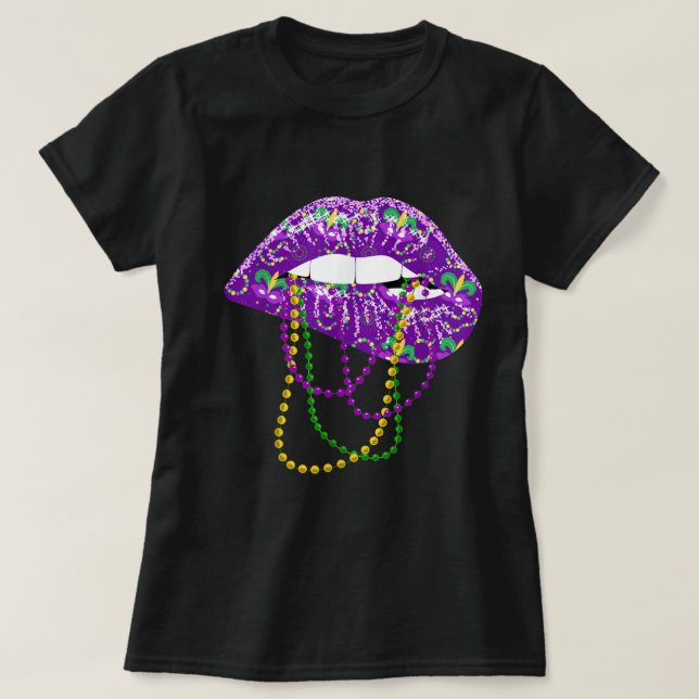 Camisa de Mardi Gras para las mujeres levanta el C (Diseño del anverso)