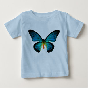 Camisa de mariposa azul