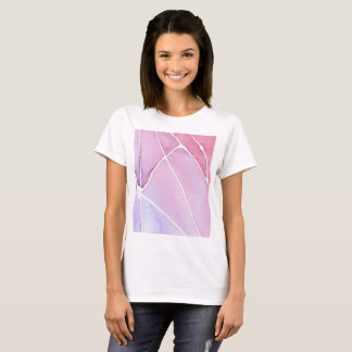 Camisa de mármol rosada de la rotura de Acuarela