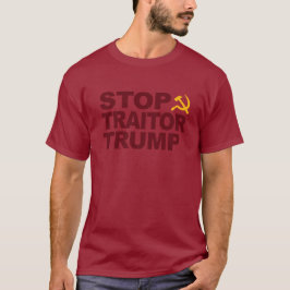 Camisa de marrón "Stop Traitor Trump"