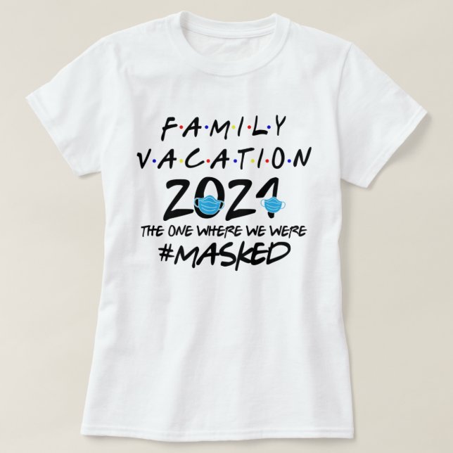 Camisa de máscara de vacaciones para familias (Diseño del anverso)