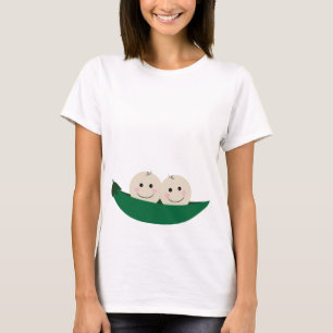 Camisa de maternidad de los gemelos - guisantes en