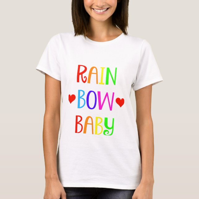 Camisa de maternidad del bebé del arco iris con (Anverso)
