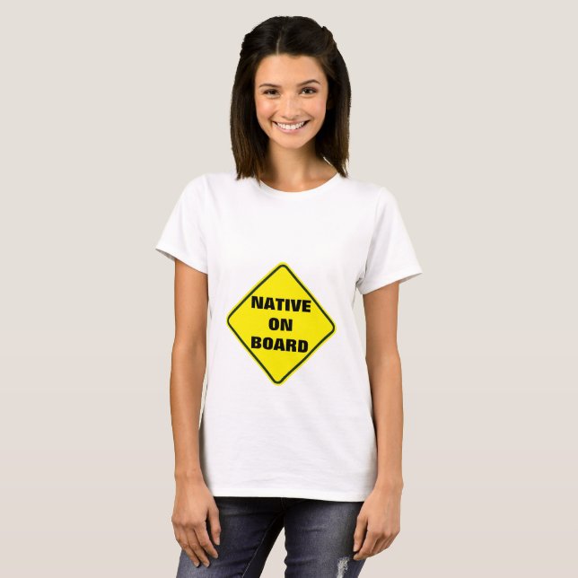 Camisa de maternidad "nativa a bordo" (Anverso completo)