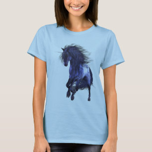 Camisa de mujer azul unicornio