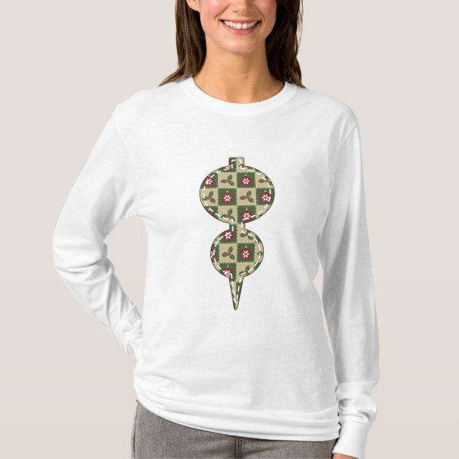 Camisa de Mujer de Colcha de Navidad (Anverso)