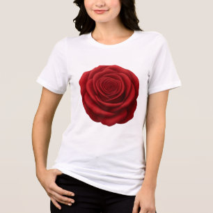Camisa de Mujer - Flor de Rosa Roja